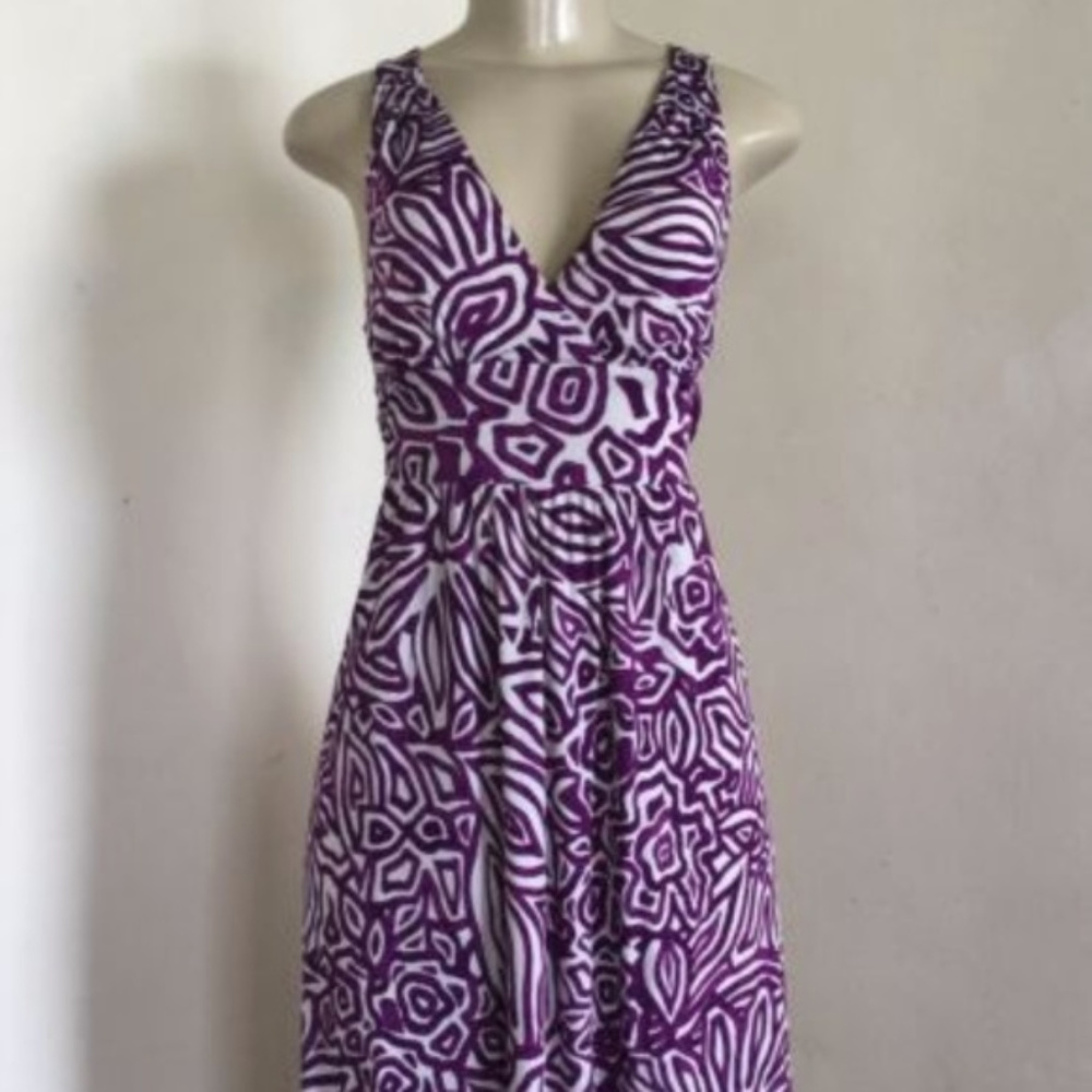 Banana Republic Purple and White Dress